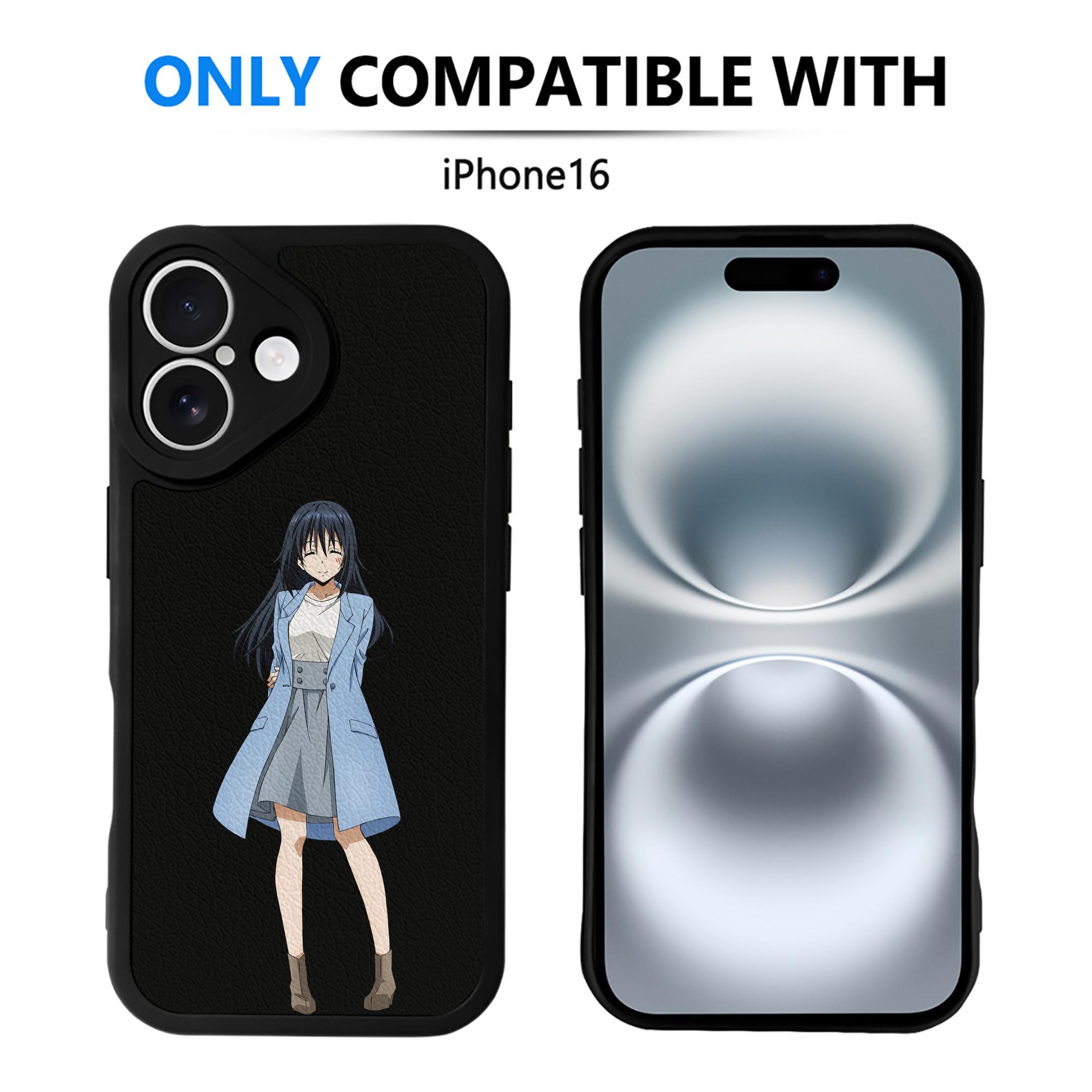（画像用） 転スラ Regarding Reincarnated to Slime 【iPhone 16シリーズ対応】シリコンスマホケース（レザー調） 材質：シリコン